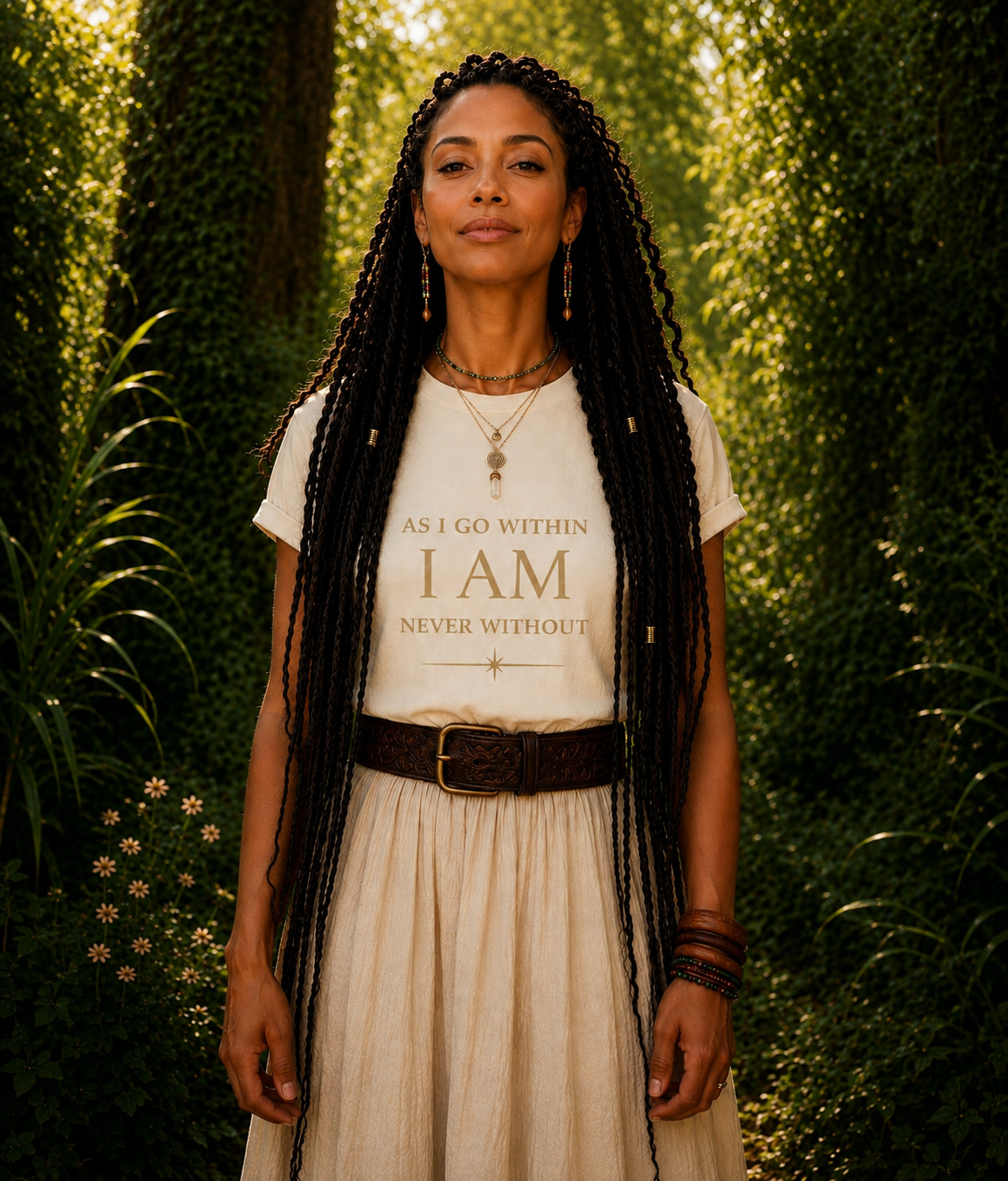 Gold Go Within Tee